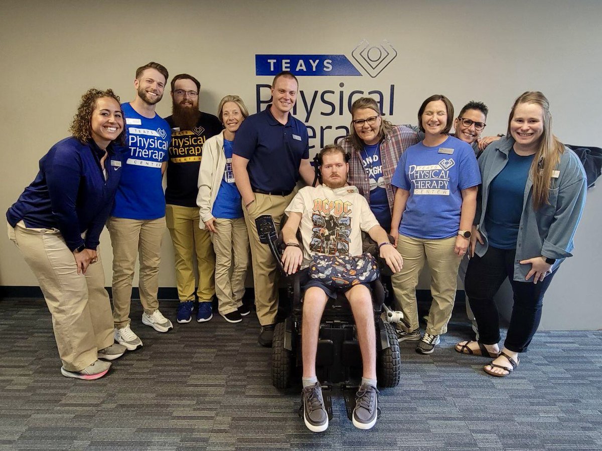 THE BEST PT TEAM IN THE BUSINESS! 
They all wore blue for #ALSAwarenessMonth to honor Jacob today! 💙
We LOVE @teaysptcenter 
(and they love us)

#EndALS #wheelinforals #nowhiteflags #nottodayals #Godsgotthis #teamjacobwv
#ALS #ion363 #Jacifusen
#ALSawareness #joshua1v9 #ButGod