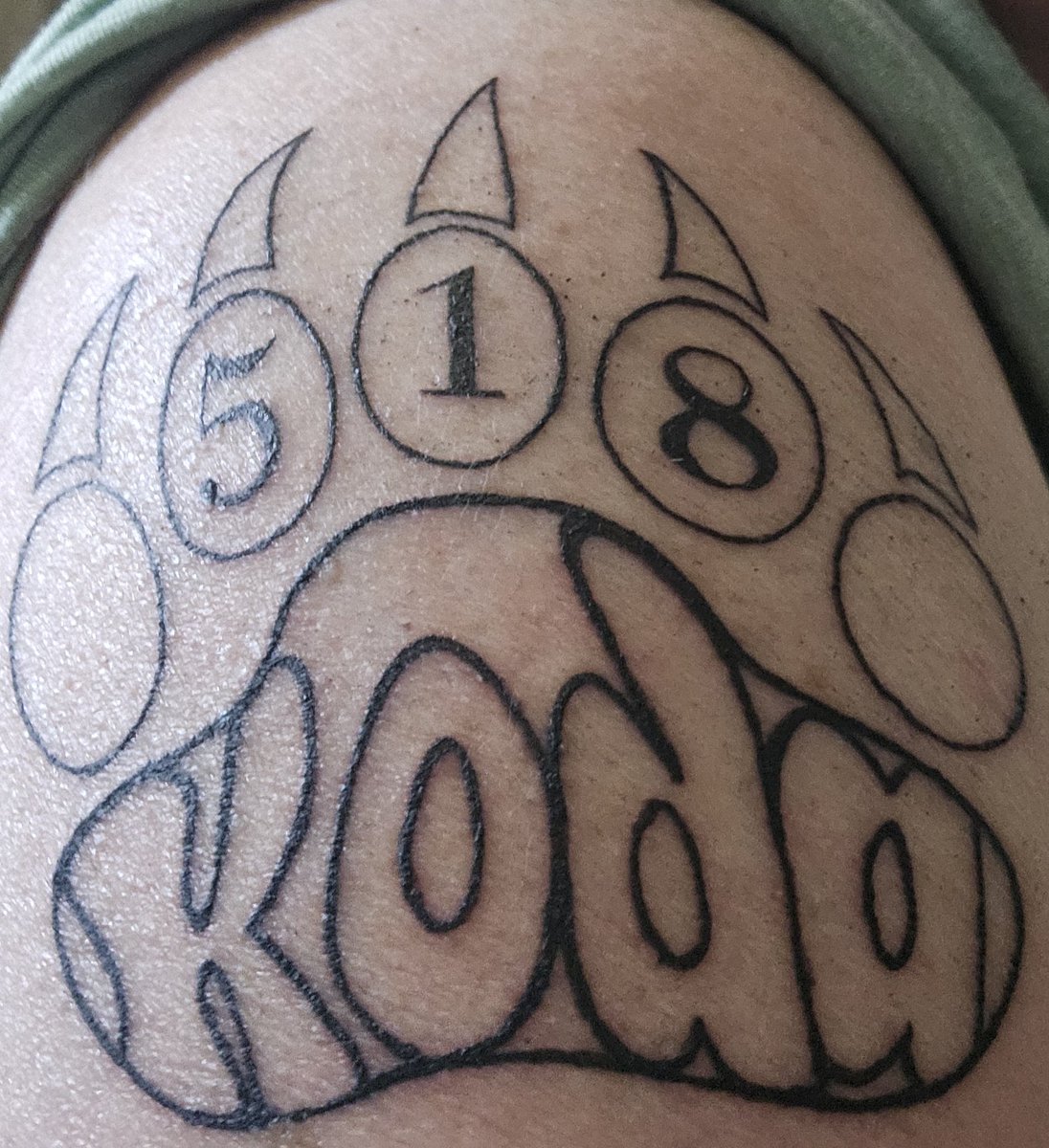gsqrd64's tweet photo. I thought I would share my new ink. My grandson Koda, Orion, and for the LOML who I miss terribly. Now I have to work on one for my first granddaughter due in November! #LarryStylinson #AlwaysOnYourSideLouis #SupportLouis #SupportHarry https://t.co/kIPDme5bKg