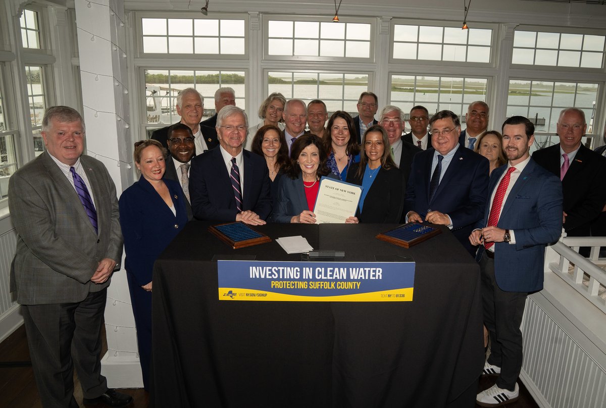 Clean water isn’t a luxury – it’s a right. Today, I was proud to sign the Suffolk County Water Quality Restoration Act. I am making a promise to future generations that they will have access to clean, reliable water.