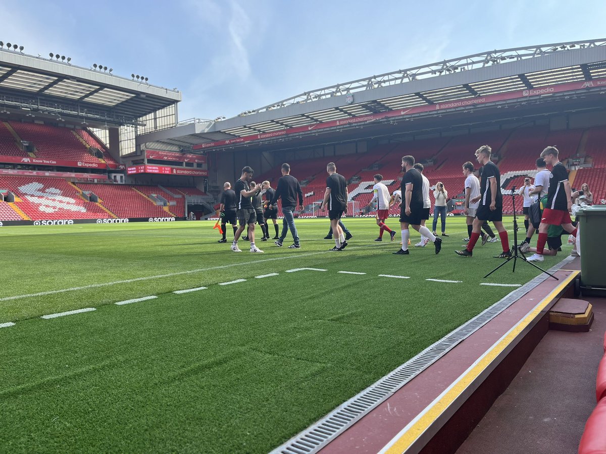 CallumSutton06's tweet photo. Another amazing day at Anfield, grateful to be given the opportunity again. A good game of footy with members of @Sorare. Good to catch up with @kennyjo48952288. Hopefully more to come⚽️👍 Thanks again @C_ODriscoll https://t.co/X5CJjr79ko