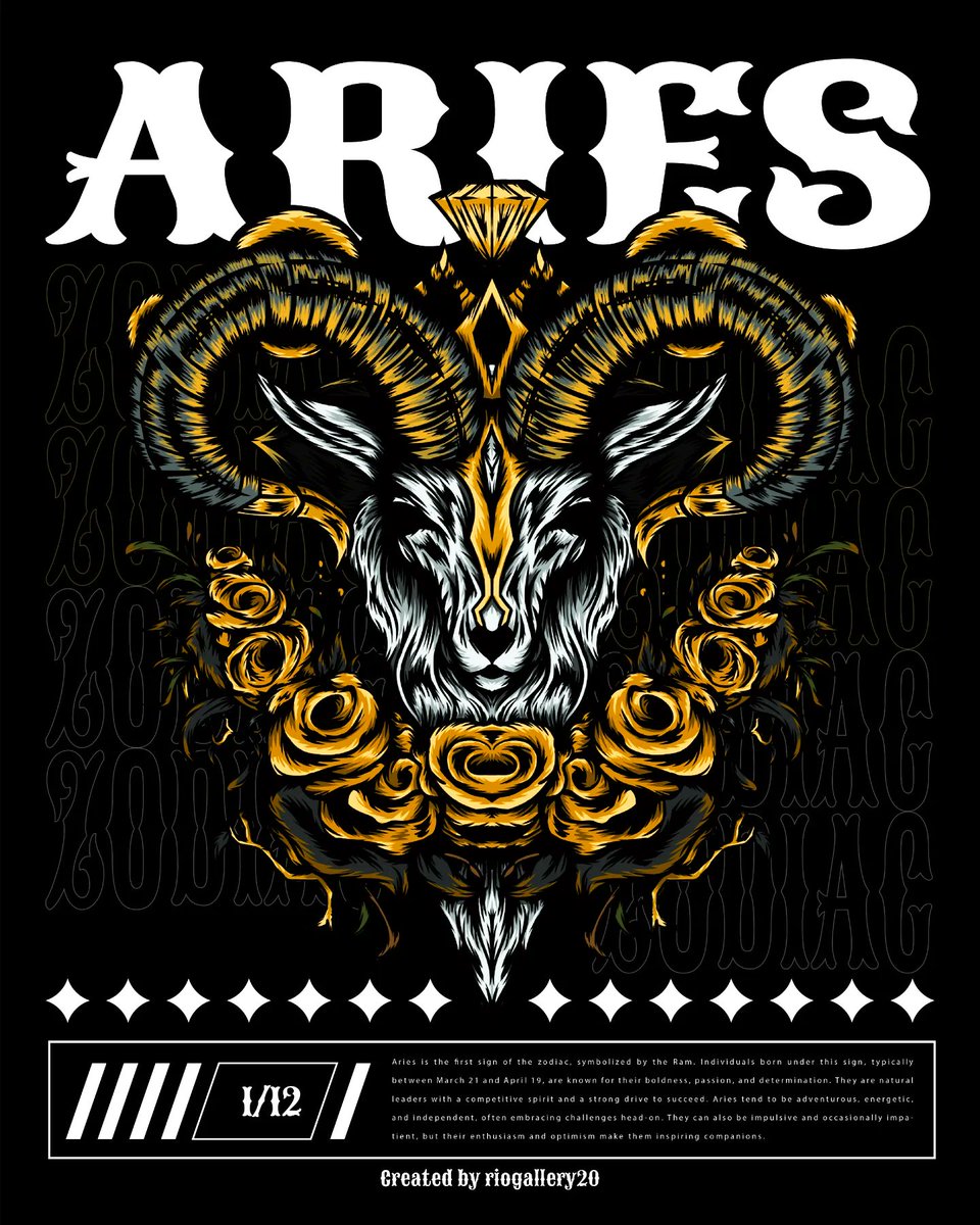 riogallery_20's tweet photo. ✨️"Aries" - Zodiac T Shirt Design ✨️
⚡️ Sign 1 / 12 ⚡️
.
#aries #zodiac #ilustration #design #graphicdesigners #moots https://t.co/qLqTzyMjAS