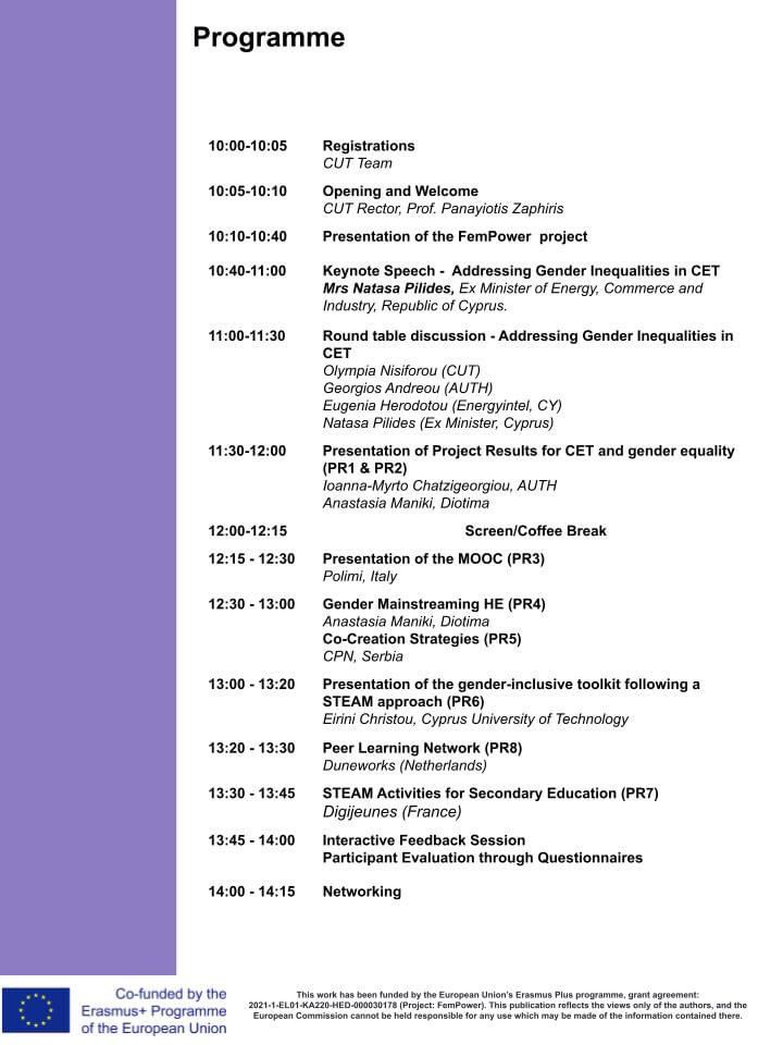 aparmaxi's tweet photo. 📣 Feel the fempower Limassol

📍Online, Zoom
🕑Wednesday, May 29th, at 10:00-14:00 (Cyprus local time). Join us!

Participation at the event is free of charge, but registration is required. 

Get a seat by filling this registration https://t.co/oSxUpmoZ2j