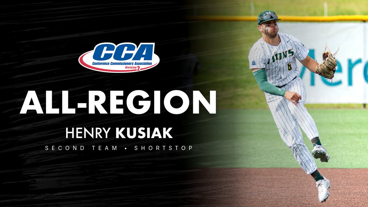 Congratulations to our D2CCA All-Region selections 🦁⤵️ 
1️⃣st Team Third Baseman - Will Doherty
1️⃣st Team Starting Pitcher - Cole Gayman
2️⃣nd Team Shortstop - Henry Kusiak