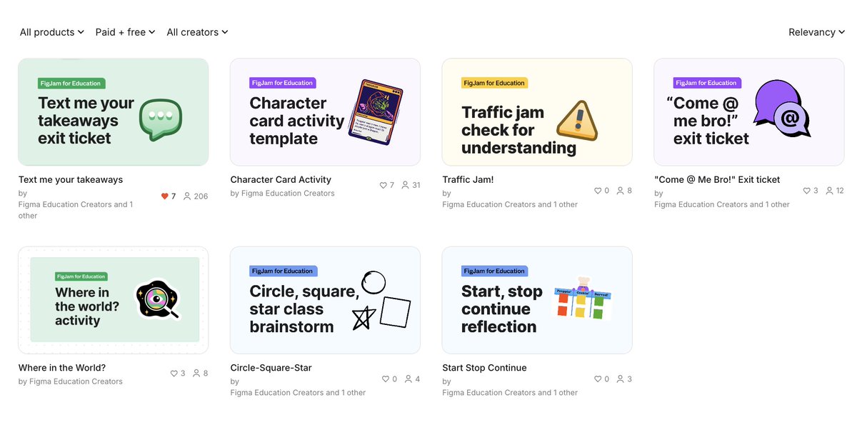 I've been busy as a #FigjamEduCreator! Check out my templates & stay tuned for more! Special thanks to @jmattmiller for sharing one of my templates a few weeks ago! #figjam @FigmaEdu_Alex @TallMrCurran @lemmccann @EduGuardian5 figma.com/@dawsonedtech