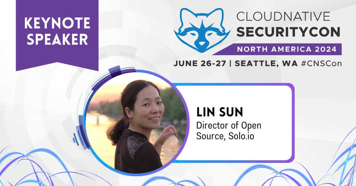 Are YOU ready?! @linsun_unc of @soloio_inc is taking the stage @ #CNSCon North America! Dive into the full schedule, showcasing a dynamic lineup at the forefront of #CloudNative + #security: hubs.la/Q02x69hD0 Register + join us June 26-27 in Seattle! hubs.la/Q02x6bTF0