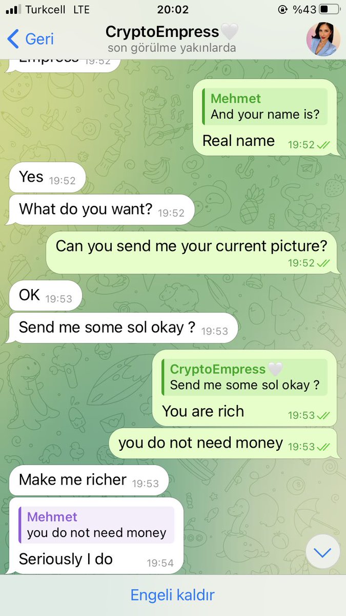 Another impostor on the @WhatsApp Using my photo without my permission. Please be careful guys!! I will never ask anyone for money or ask how is your investment going! Also, I don’t even use WhatsApp! Man, I don’t talk like this! Make me “Richer”🤣😩