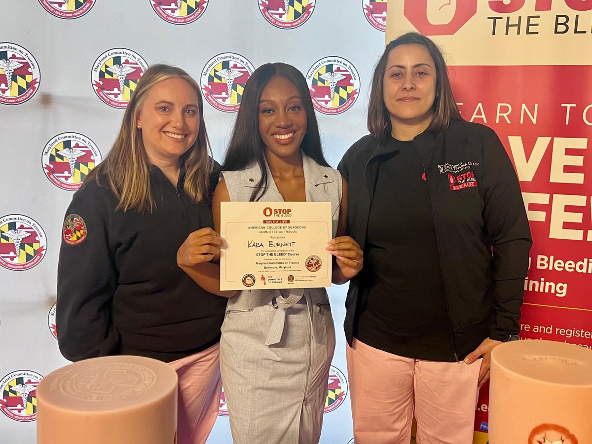 Earlier today, the Shock Trauma Center hosted Stop the bleed classes at Baltimore Peninsula. These free classes taught participants about managing severe bleeding incidents and included free Stop the bleed kits, as well as appearances from the Oriole Bird and Traumaroo!