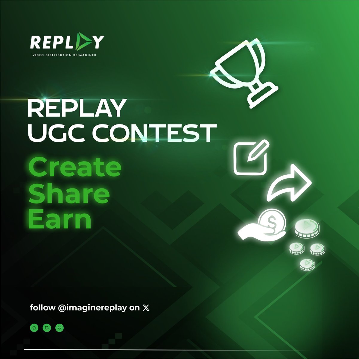 IT'S UGC CONTEST TIME! 📣 Replay is excited to introduce our latest UGC contest, designed to empower and reward our community's creativity. Here's your chance to engage with our ecosystem and earn rewards by doing what you love—creating content! How to participate 👇 🧵