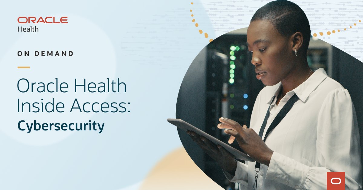 DuijnR's tweet photo. Hear from experts at @CIOCHIME, @MedStarHealth, and Oracle in this recent @OracleHealth Inside Access episode.

Tune in to learn more about the latest cybersecurity trends, challenges, and strategies. https://t.co/tkD8CXFhfn https://t.co/B1ZN4xsssJ