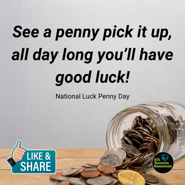 🤞💰 On Lucky Penny Day, why not add a little magic to your sign language skills? Learn to sign 'One Cent' today! i.mtr.cool/wranedsirn #SignLanguage  #learnASL #LuckyPennyDay  #aslteachingresources