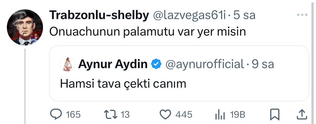 aynurofficial's tweet photo. Onu sen ye ben hamsi tava yicem🎣 https://t.co/ogcKbfvN79