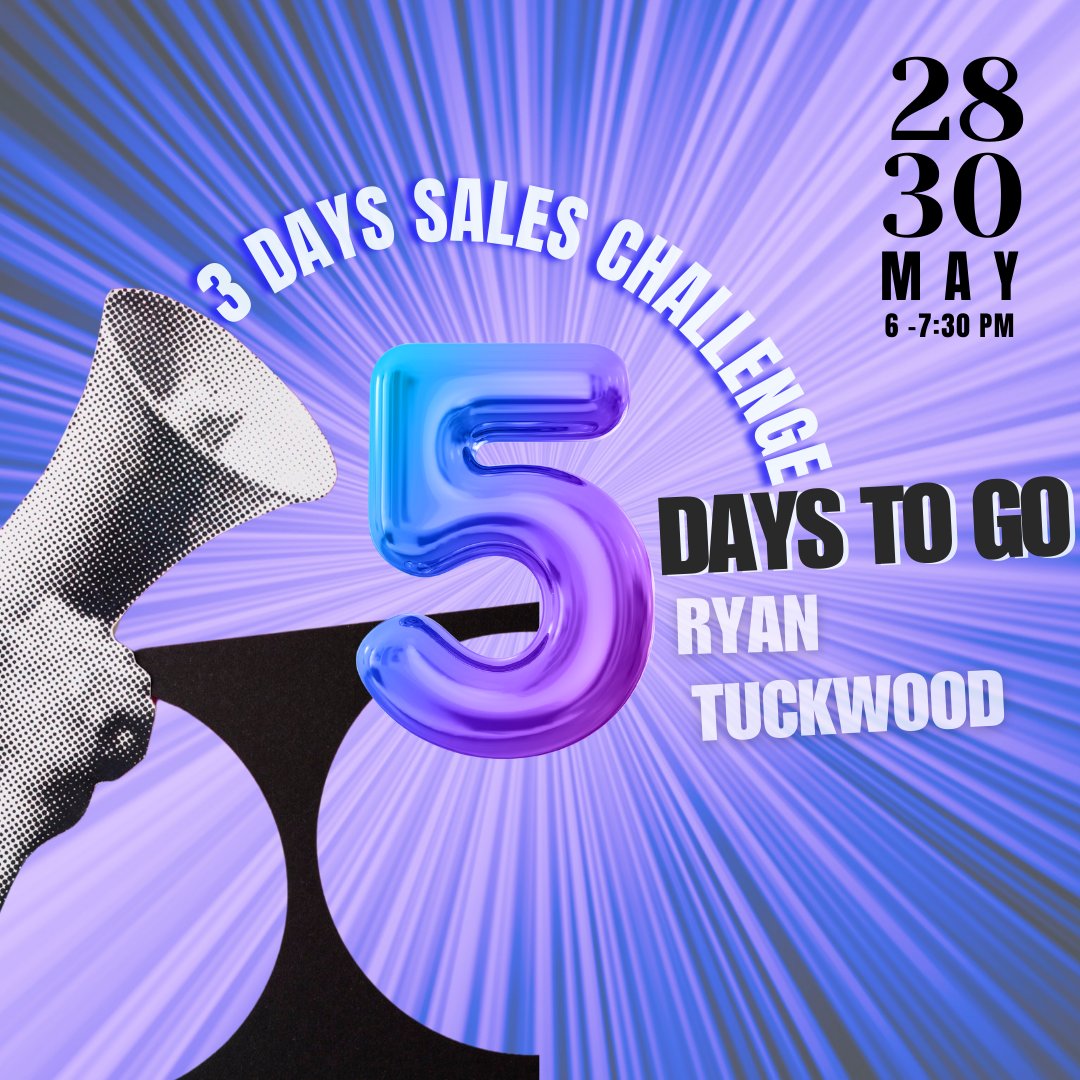 SWISHSales's tweet photo. 🚨 Countdown Alert: Only 5 Days to Go! 🚨

Don’t miss the FREE SWISH 3-Day Sales Challenge, where you’ll transform your sales skills with Ryan Tuckwood’s expert guidance! 🌟

https://t.co/GrqxsI1Cu2 https://t.co/M0H515FBZD