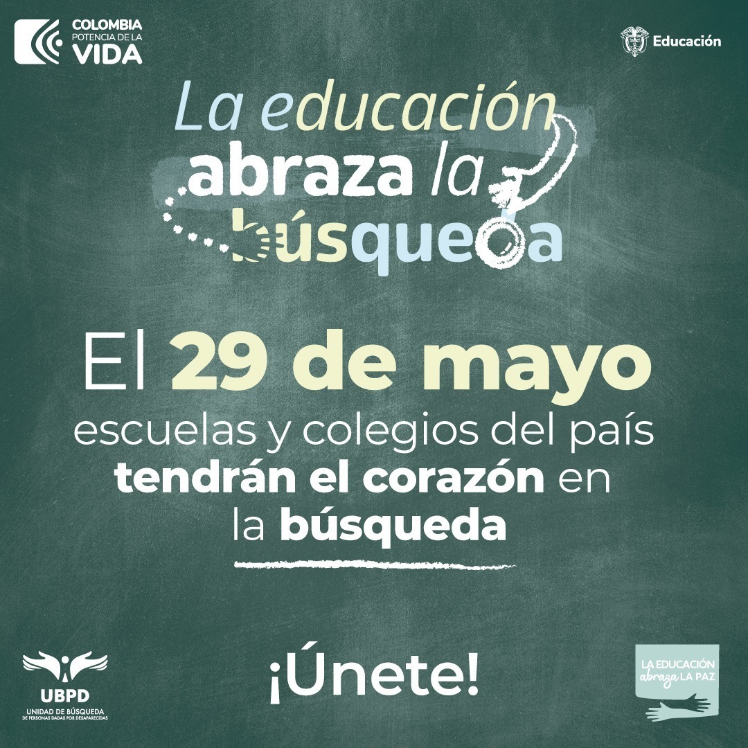 ¿Eres docente y quieres unir a tu institución educativa a la jornada 'La educación abraza la búsqueda y la empatía' este 29 de mayo? 

Descarga las guías y prepárate con el material que te compartimos aquí 📚 acortar.link/SssbQK

Inscríbete 👉 acortar.link/IQDKsM