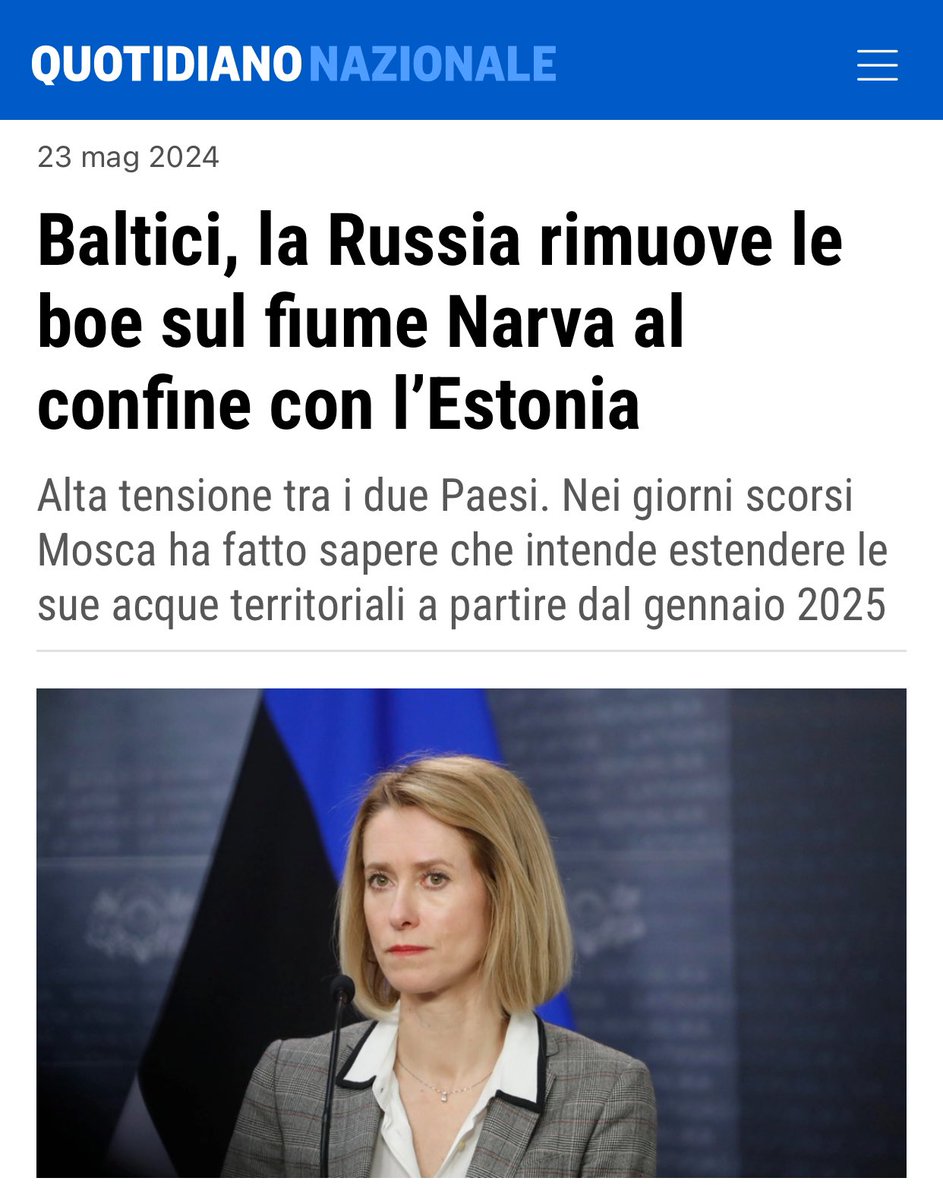 Dopo l’annunciata volontà di rivedere unilateralmente i confini marini con Finlandia e Lituania, nuova provocazione della Russia, stavolta nei confronti dell’Estonia. I confini sul fiume Narva, secondo Mosca, non vanno più bene, ragione per cui le guardie di frontiera hanno