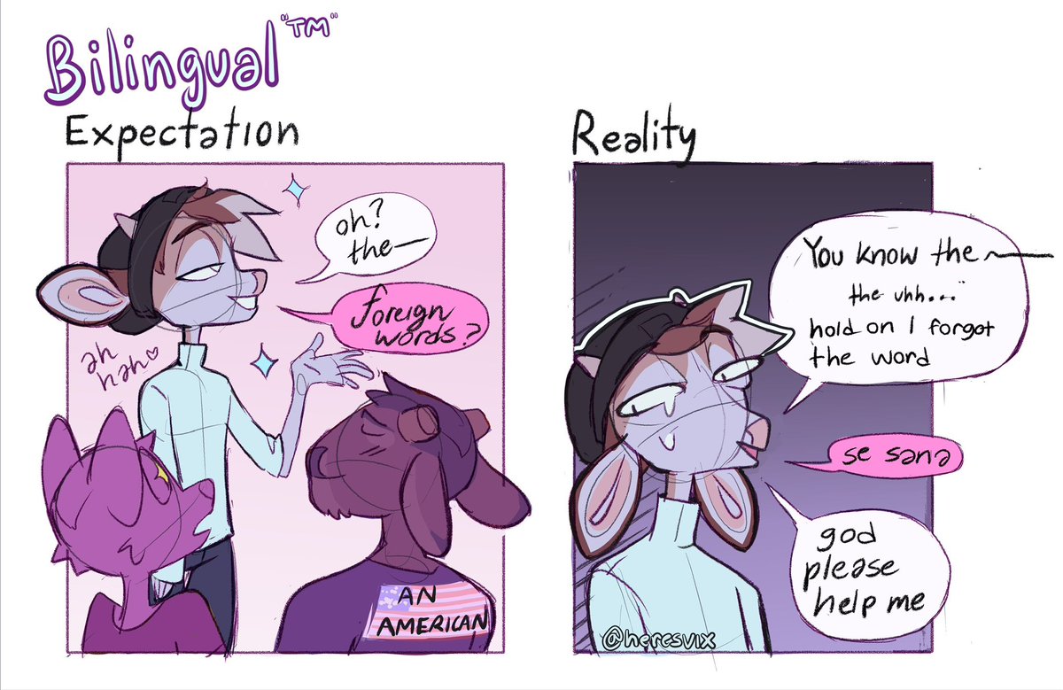 heresvix's tweet image. Bilingual — the disappointing Experience ™️