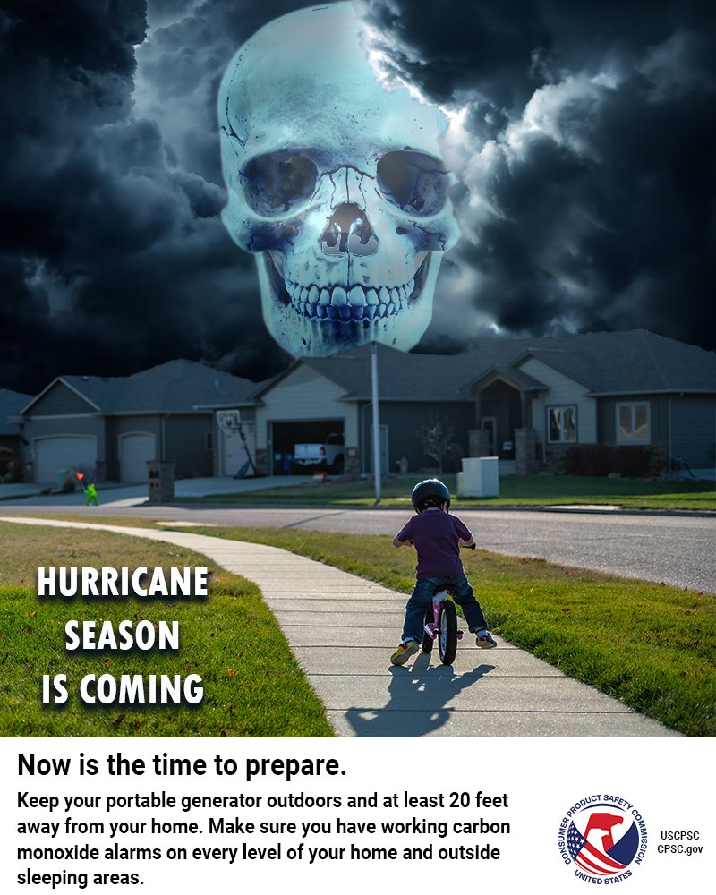 USCPSC's tweet image. Don't wait until the storm is here. Prepare now #HurricanePrep