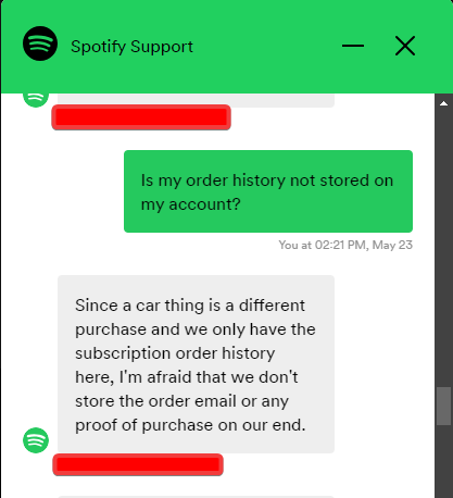tpierre27's tweet photo. Also remarkable that you don't store order history that was bought through your website? I simply refuse to believe this is true @SpotifyCares @Spotify https://t.co/2O9ysv7bBp