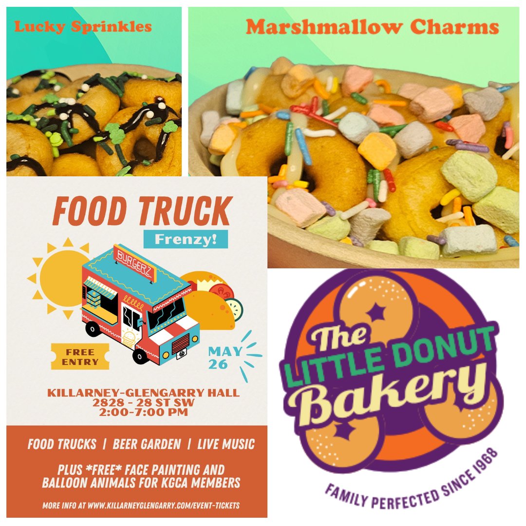 donut_bakery's tweet photo. Join the Food Truck Frenzy at the Killarney-Glengarry Community Association! Kick off your summer with family fun, live music and your favourite #minidonuts!

Sunday, May 26 - 2 pm to 7 pm
@kgca.yyc #yyc_eats #yyc_events https://t.co/aQr1c4sgJk