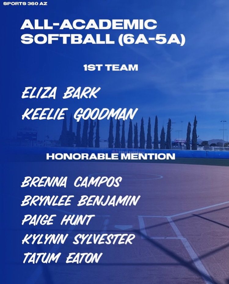 Thankful to be named 2nd Team 6A All Conference and All Academic Team! Can’t wait for junior year! <a href="/MVToro_Softball/">MVToro.Softball</a> <a href="/MVToro_Softball/">MVToro.Softball</a> <a href="/AZBoltsWalding/">Arizona Storm Walding</a>