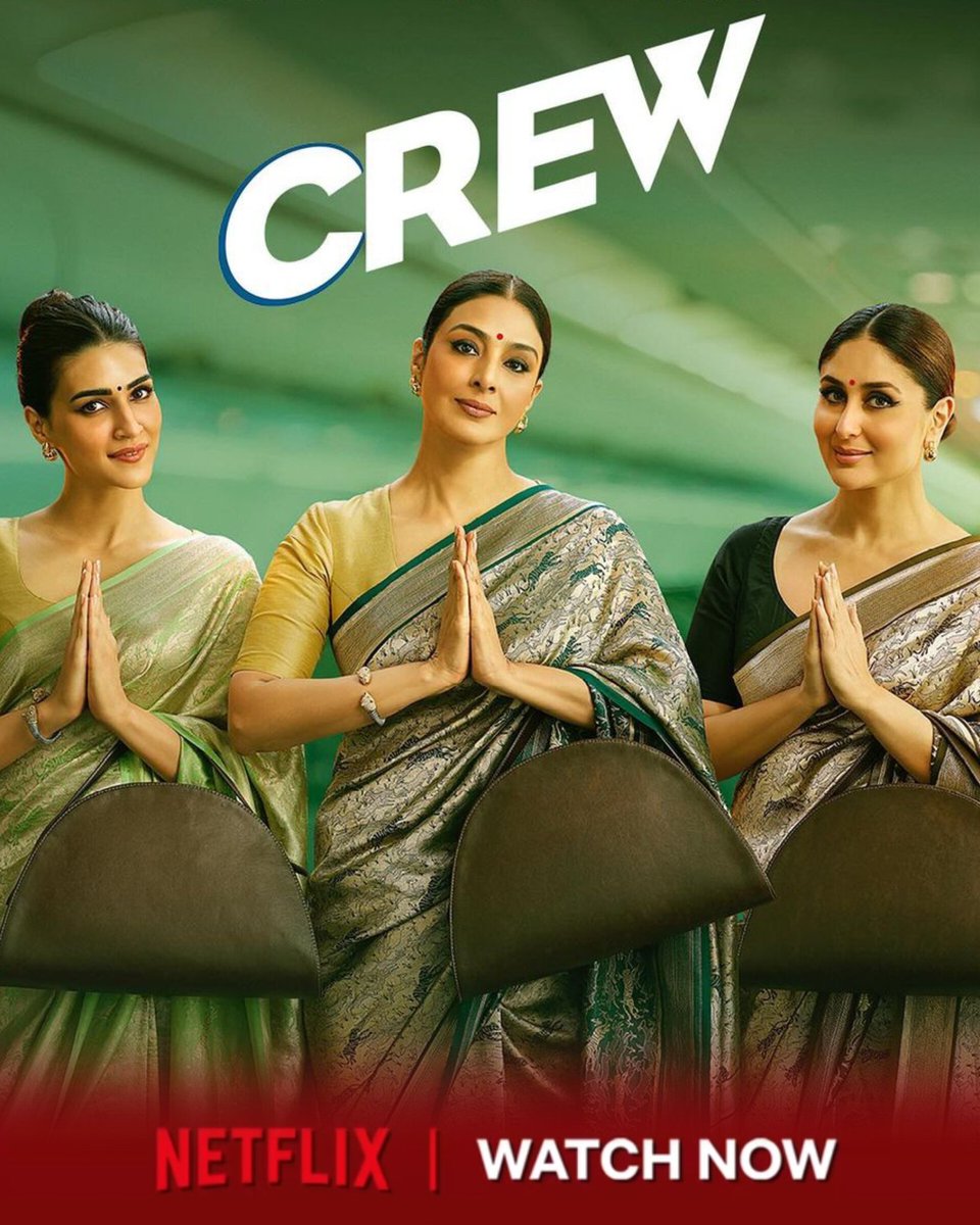 Film #Crew Streaming Now On #Netflix.
Starring: #Tabu, #KareenaKapoorKhan, #KritiSanon, #DiljitDosanjh, #KapilSharma, #RajeshSharma, #SaswataChatterjee, #PoojaBhamrah, #TruptiKhamkar & More
Directed By #RajeshKrishnan.

#CrewOnNetflix #OTTUpdates #OTTFilm #NetflixFilm #PrimeVerse