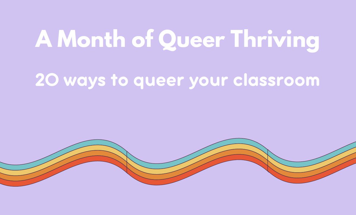 As part of his Master of Education degree our own Tristan Lewis created the resource “A Month of Queer Thriving.” Get “queerious” and explore the full resource to help you foster queer thriving in your classroom! educ.queensu.ca/month-queer-th…