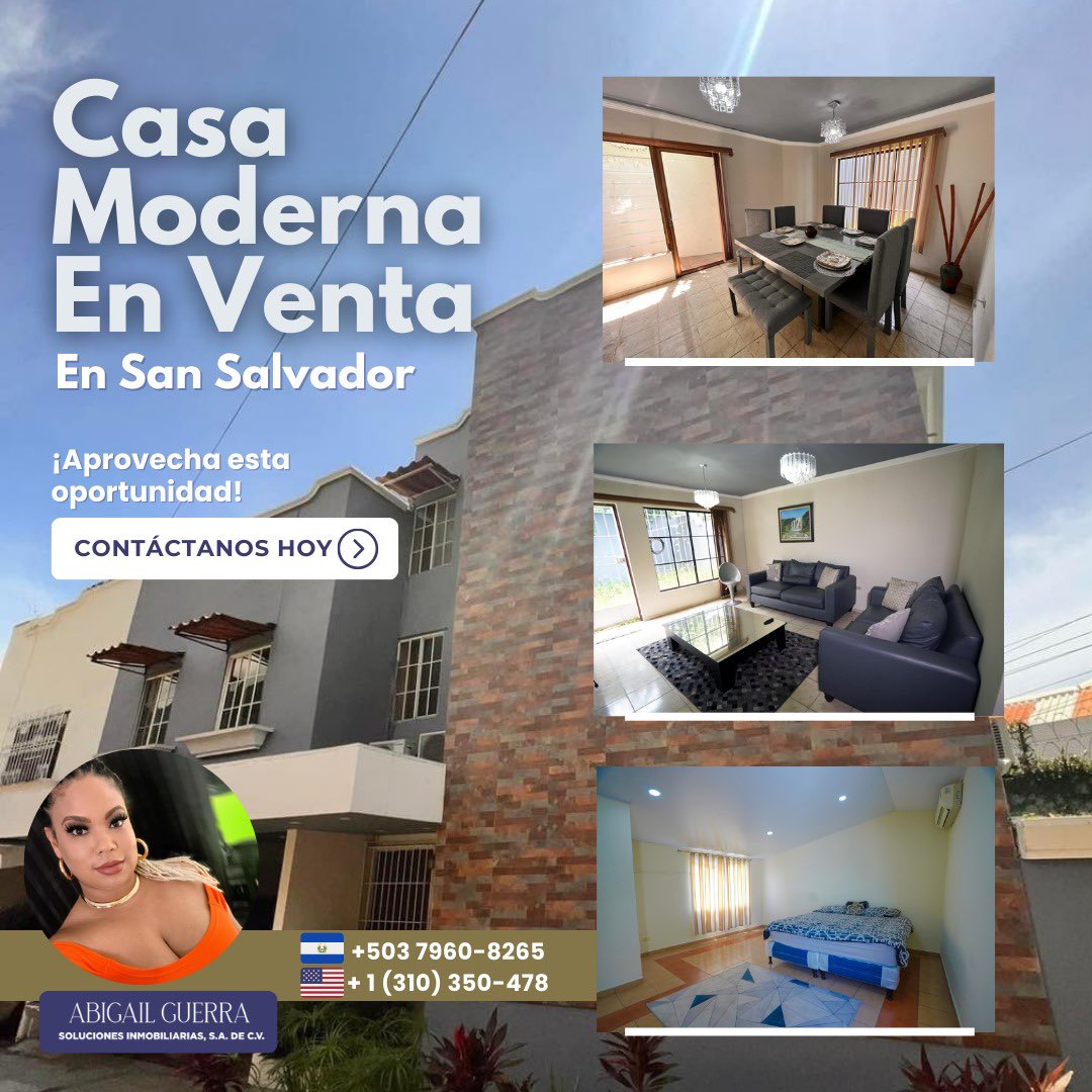 𝐕𝐄𝐍𝐓𝐀 𝐃𝐄 𝐌𝐎𝐃𝐄𝐑𝐍𝐀 𝐏𝐑𝐎𝐏𝐈𝐄𝐃𝐀𝐃 𝐄𝐍 𝐂𝐎𝐋𝐎𝐍𝐈𝐀 𝐄𝐒𝐂𝐀𝐋Ó𝐍, 𝐒𝐀𝐍 𝐒𝐀𝐋𝐕𝐀𝐃𝐎𝐑🏠🇸🇻

➡️ PROPIEDAD DE TRES NIVELES UBICADA EN RESIDENCIAL MAYORGA SOBRE LA AVENIDA FEDERAL, COLONIA ESCALÓN
➡️ A POCOS MINUTOS DEL HOTEL MIRADOR PLAZA, CENTRO MEDICO