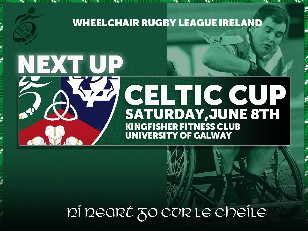 The first ever <a href="/WheelchairRL/">Wheelchair RL</a> international fixtures will be held in Ireland next month as we host the Celtic Cup! 🟢⚪️♿️🏉