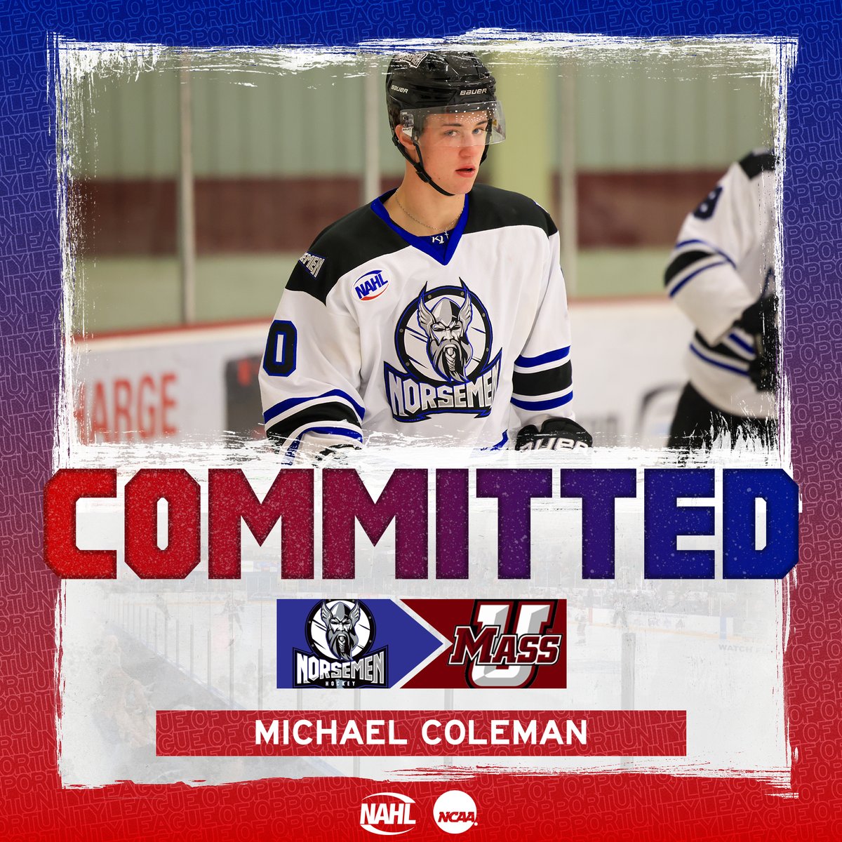 #NAHL Commitment Alert: @StCloudNorsemen forward Michael Coleman has committed to play NCAA Division I @collegehockey for @UMassHockey in @hockey_east 📰: nahl.com/news/story.cfm…