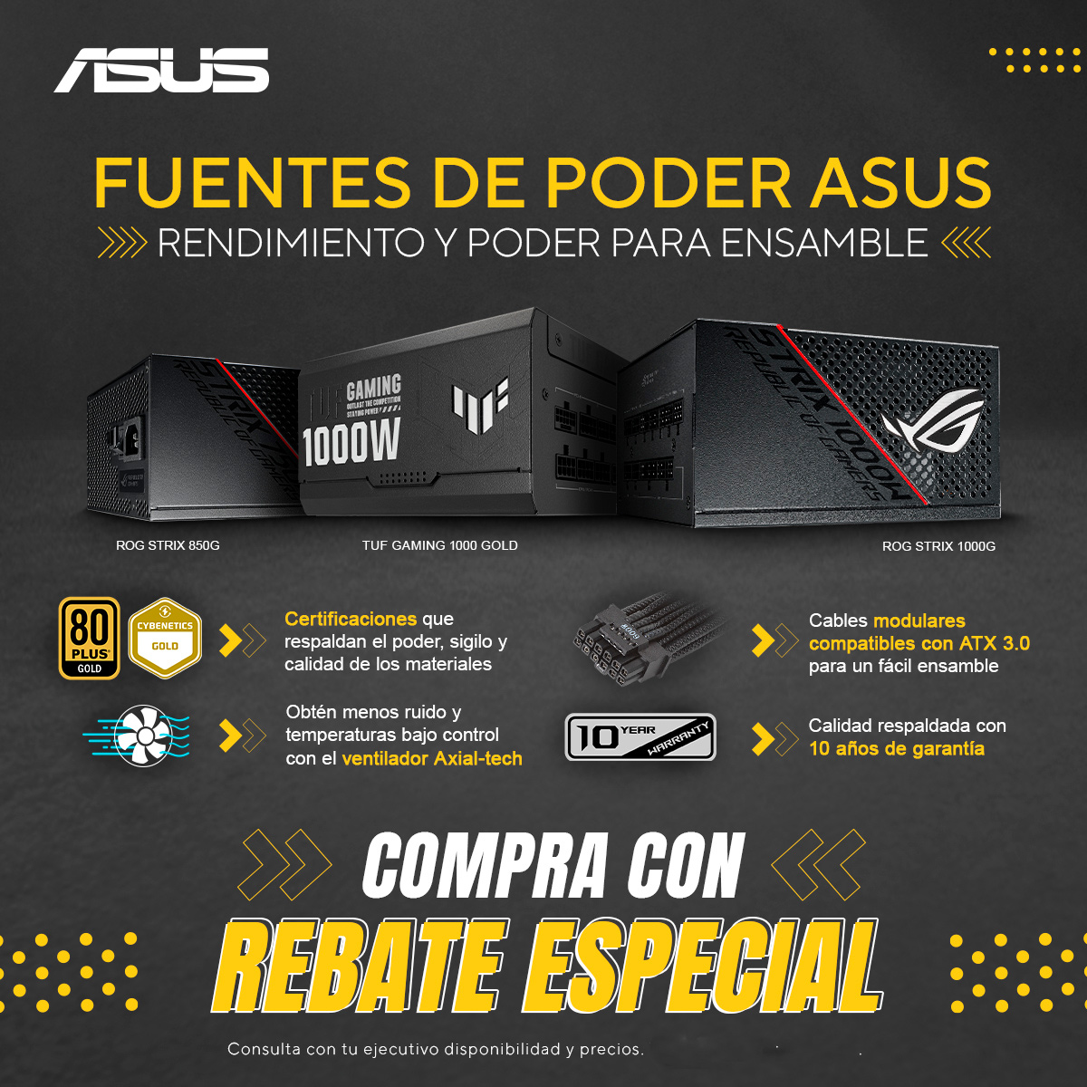 PCH_Connect's tweet photo. 📦 No surtas tu #inventario con estas #fuentes de poder @ASUS  a menos que quieras:

✅ Precio especial
✅ Envío sin costo 
✅ Eficiencia, resistencia y confiabilidad

🛒 https://t.co/eJrCButVmr

📱 https://t.co/Kme3qjQBfz

#Rebates #surtetunegocio #ensamblepc #fuentedepoder https://t.co/gPWtum0EYo