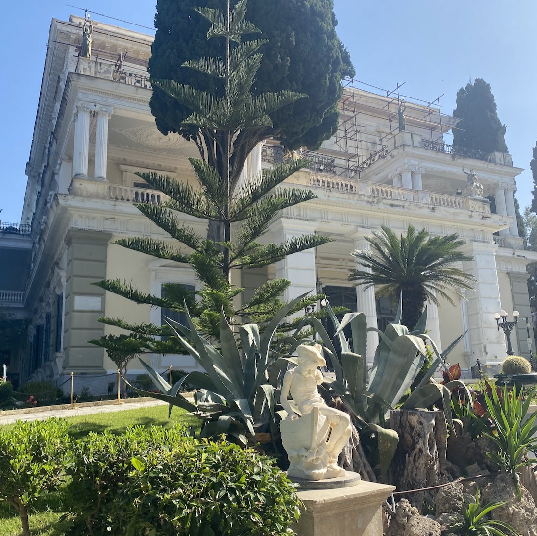 The header image in my 'Muses vs Sirens' article about the future of AI relationships is from the Achilleion Palace in Corfu, Greece. Yesterday I got to visit the Achilleion, and see the row of muses for myself. May the AI muses be kind to us.