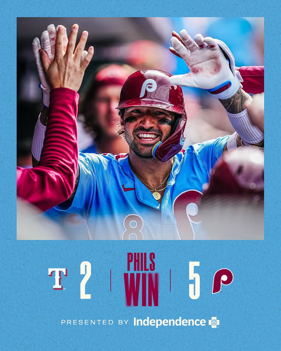Phillies's tweet photo. 7-1 homestand ✅
2nd sweep in a row ✅

See ya next week, Philly 🫡

#RingTheBell https://t.co/oVYPOInqgB