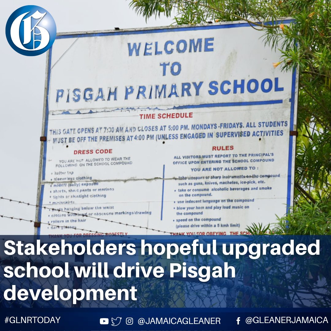 Plans by the Jamaica Social Investment Fund to construct a new and improved compound at the Pisgah Primary and Infant School in St Elizabeth is a significant step to development, said stakeholders. Read more: jamaica-gleaner.com/article/lead-s… #GLNRToday