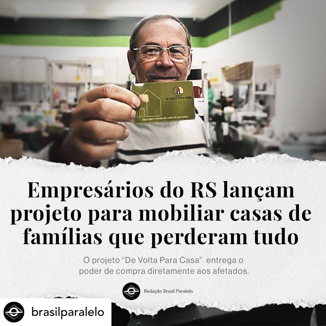 tucarj54's tweet photo. • @brasilparalelo Um grupo de jovens empresários do Rio Grande do Sul, conhecido como Ciclo Empreendedor, em parceria com o Instituto Cultural Floresta, lançou o projeto “DE VOLTA PARA CASA” com o objetivo de ajudar famílias que tiveram suas casas devastadas pelas recentes enchentes no estado. 

A iniciativa busca captar doações privadas de diversas fontes e direcionar o dinheiro diretamente às famílias para a compra de móveis, eletrodomésticos básicos e outros itens essenciais para que as pessoas possam refazer seus lares.

O grupo decidiu agir para garantir uma gestão eficiente dos recursos, aplicando estratégias de captação alinhadas com as melhores práticas do setor.

“Vamos desenvolver propostas de valor atraentes para cada tipo de doador, cultivando relacionamentos de longo prazo e prestando contas de forma transparente sobre o uso dos recursos”, afirma Osório, uma das lideranças do grupo.

🟢 O foco principal do “DE VOLTA PARA CASA” é devolver o lar às famílias afetadas. Após a catástrofe, a maioria das casas teve o seu interior totalmente comprometido, necessitando da reposição de móveis e eletrodomésticos. 

O projeto irá direcionar as doações para a compra desses itens essenciais junto a empresas fornecedoras parceiras, buscando a melhor eficiência possível.

Essa iniciativa irá mais longe com a sua ajuda.
Caso a captação de doações e a entrega para esse primeiro grupo de famílias sejam bem-sucedidas, os empresários pretendem expandir o alcance do projeto.

Estima-se que, atualmente, mais de meio milhão de pessoas estejam desabrigadas no Rio Grande do Sul devido às enchentes.

O foco é fornecer o essencial para que as famílias possam recomeçar suas vidas em seus lares, contando com a solidariedade da sociedade e a gestão eficiente dos recursos captados.

https://t.co/imLEQT3RCu