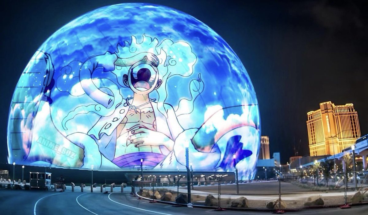 VegasIssues's tweet photo. One Piece will be displayed on the Sphere next month for a whole week in celebration of its 25th anniversary. 🚨 https://t.co/NzbU6hBetk