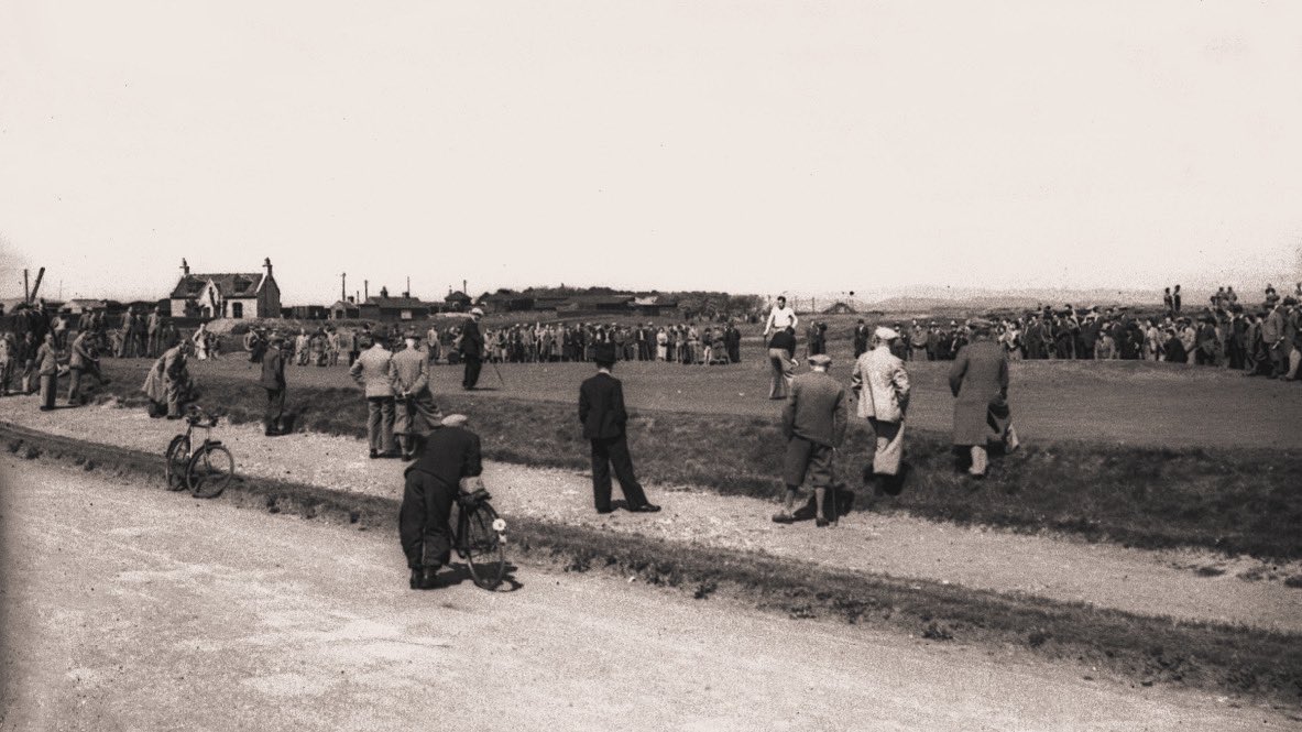 The Road Through Time A busy scene surrounding the famous 17th in 1936. To this day, the Road Hole can make or break your score. #StAndrews #TheHomeofGolf