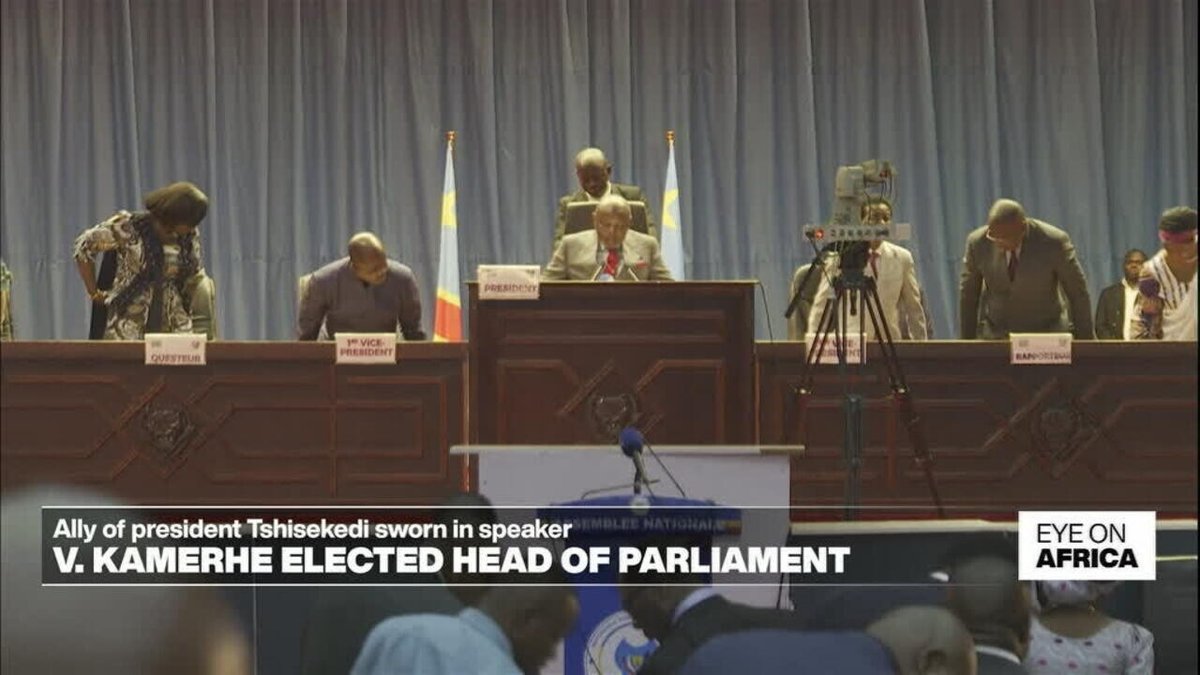 Eye on Africa - V. Kamerhe, ally of president Tshisekedi sworn in head of parliament in Dr Congo ➡️ go.france24.com/Xoy