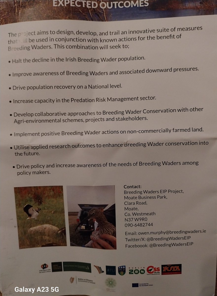 @atu_ie delighted to be part of @BreedingWaders @EIPAGRI_SP project. Launch yesterday saw a broad collection of partners, farmers, advisors, researchers and government ready to work together to restore wader areas and support rural communities