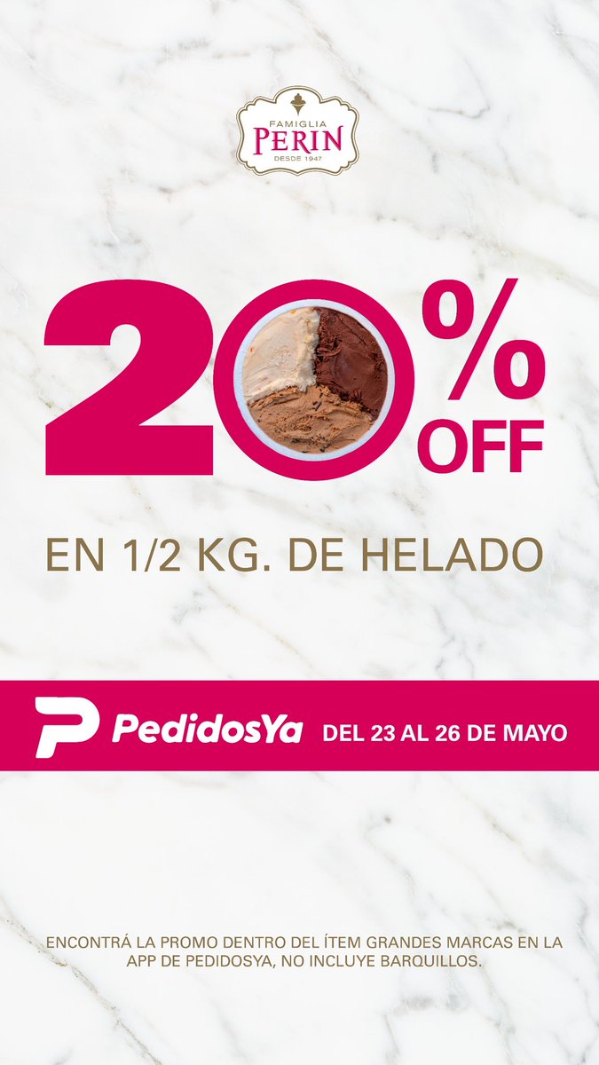 ¡Siempre es un buen día para tomar helado! En Famiglia Perin tenemos muchas promos para que disfrutes de tu sabor favorito sin moverte de casa.