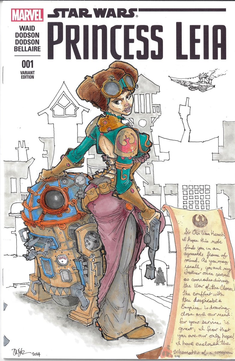 The rendered version of the #steampunk #PrincessLeia for another blank #comicbook cover . . . . . #art #illustration #doodlebags #doodle #draw #drawing #nashville #nashvilleartist #nashvilleart #starwars #rebels #princess #ANewHope @StarWars