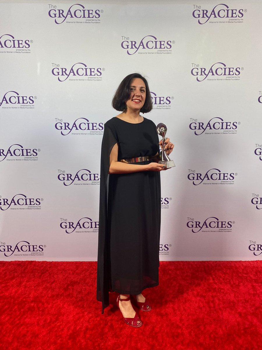 It is an honour to win a #Gracie Award for the 2023 Online Producer category. Thanks to @AllWomeninMedia for recognising women in media.