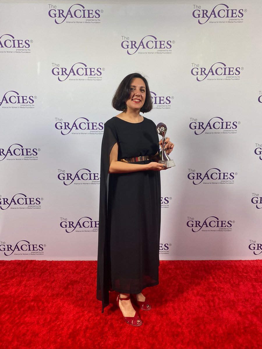 Ladan Anoushfar (@ladan_anoushfar) on Twitter photo It is an honour to win a #Gracie Award for the 2023 Online Producer category. Thanks to <a href="/AllWomeninMedia/">AWM Headquarters</a> for recognising women in media. It is an honour to win a #Gracie Award for the 2023 Online Producer category. Thanks to <a href="/AllWomeninMedia/">AWM Headquarters</a> for recognising women in media.