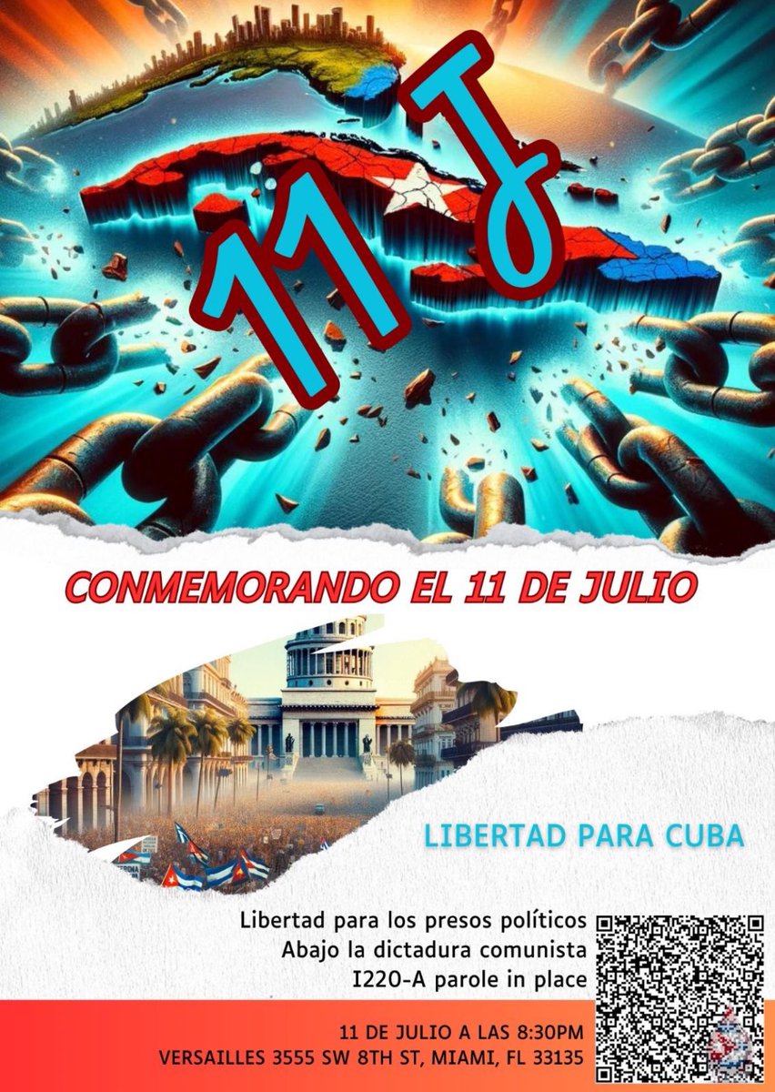 Por la libertad de Cuba 
Por los presos políticos 
Por los cubanos patriotas 
Abajo la dictadura 
#abajoladictadura 
#patriayvida 
#movimientoi220Acontraelcomunismo 
#diazcanelsingao