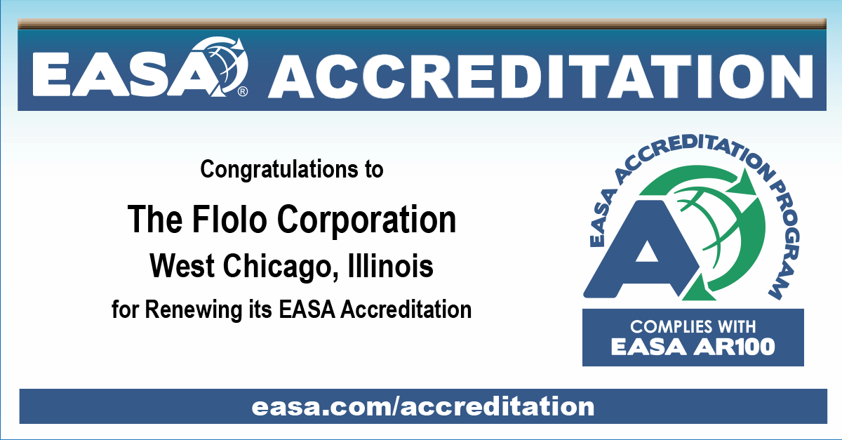 Congratulations to The Flolo Corporation (flolo.com) for renewing its @easahq Accreditation! @easahq Accreditation showcases this company's commitment to excellence and best practices. Learn more at easa.com/accreditation. #Electromechanical #EASA #Accreditation