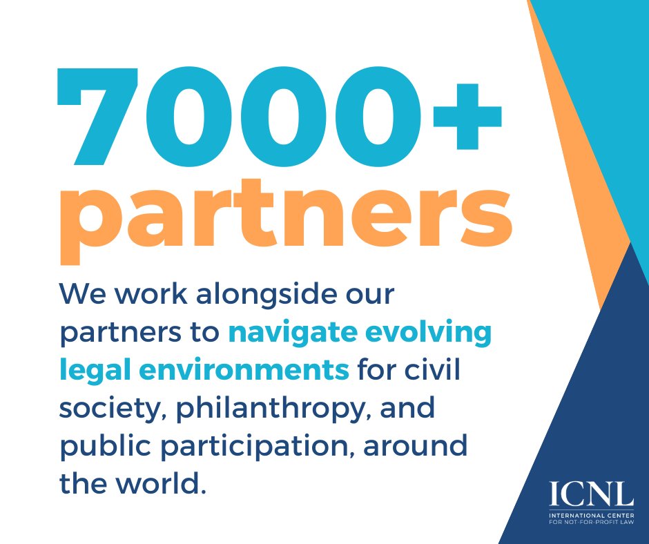 🔊 Everyone needs a safe, legal environment that supports #civicfreedoms, #philanthropy, and #publicparticipation. We currently have: ☑️ Active projects in 103 countries ☑️ Resources on 138 countries 👉 Get country-specific info with our interactive map icnl.org/our-work/
