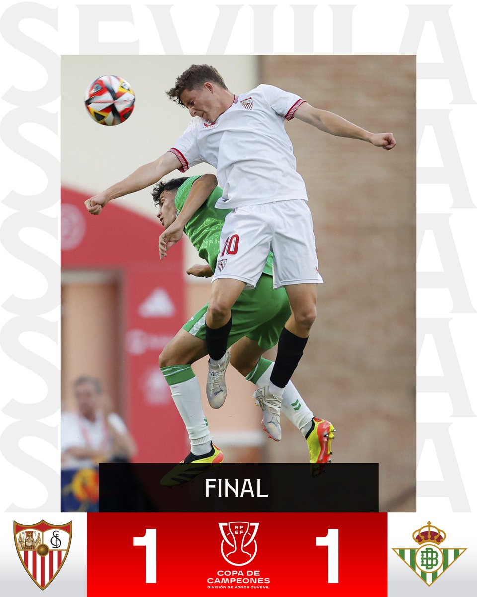 FINAL | Se seguirá jugando en Nerja para decidir el segundo finalista. ➡️ youtube.com/SevillaFC #CopadeCampeones #CanteraSevillaFC