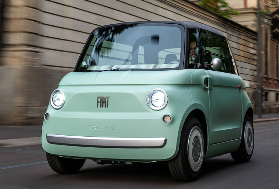 This is a real car that exists, the Fiat Topolino.

Released in 2023 in Europe only, it's all electric with a range of only 47 miles and a top speed of only 28 mph.

'Car' is a generous term. It's actually dubbed a quadricycle.

But it's the cutest thing you could possibly drive.