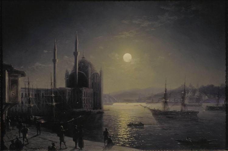 🎨Moonlit Night on the Bosphorus, 1894 by Ivan Aivazovsky
#painting #İstanbul