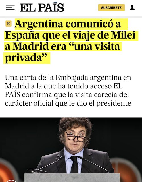 EmyEnRed's tweet photo. La Embajada argentina en Madrid enviò una carta al gobierno español informando que el viaje a Madrid del presidente argentino era una visita https://t.co/PLgxEEouDL reuniòn con los empresarios armada a las apuradas fue para darle sentido a la visita ,con resultado patètico https://t.co/BsXgBt53kk