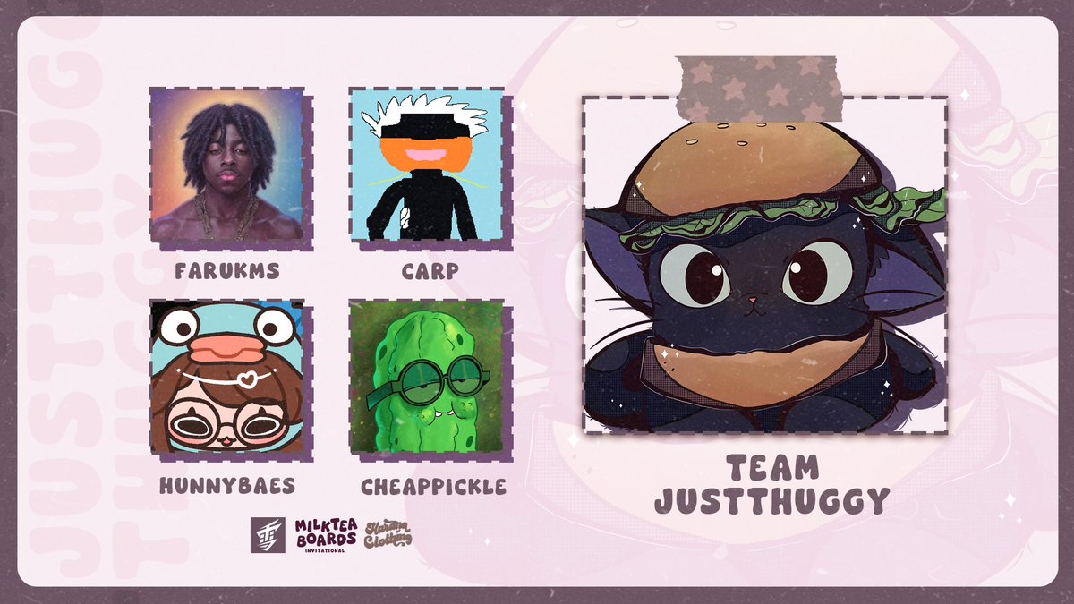 Announcing the eleventh team of the third #MTBInvitational, presented by @YukiAim and @haranaclothing! Team JustThuggy @justthuggy @carpvx @realCheapPickle @hunnybaes @farukms10 Watch them compete live on Saturday & Sunday, June 1 - 2 @ 4 PM EST!