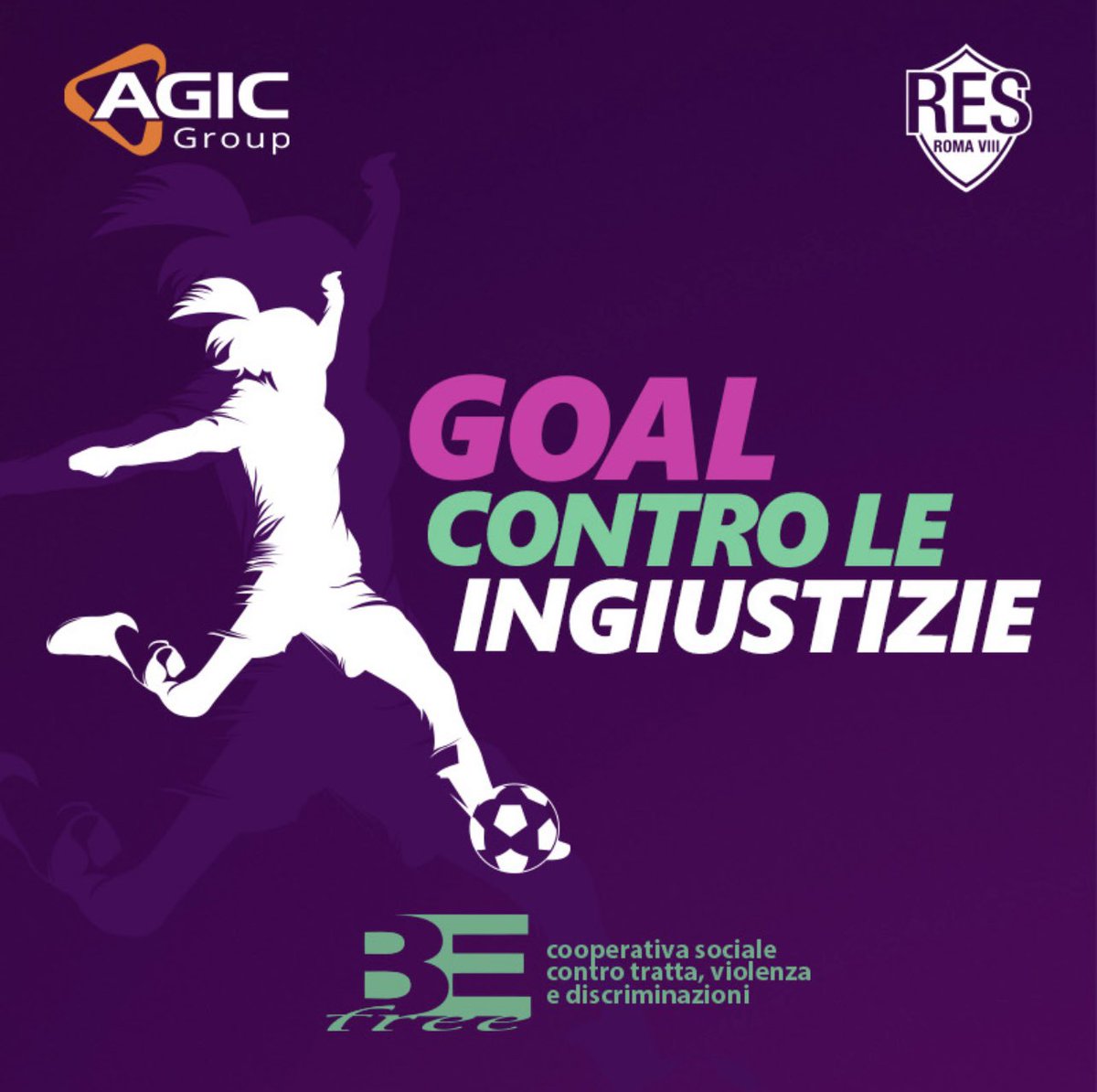 _AGIC_'s tweet image. ⚽️ Facciamo ‘Goal contro le ingiustizie’: #AgicGroup e #ResRomaVIII scendono in campo insieme per sostenere #BeFree ✅
 
🏟️Vuoi assistere alla partita? &amp;gt; forms.office.com/Pages/Response…

🎗️Vuoi contribuire con una donazione? &amp;gt; forms.office.com/Pages/Response…

Vi aspettiamo numerosi 
⚽️⚽️⚽️⚽️⚽️